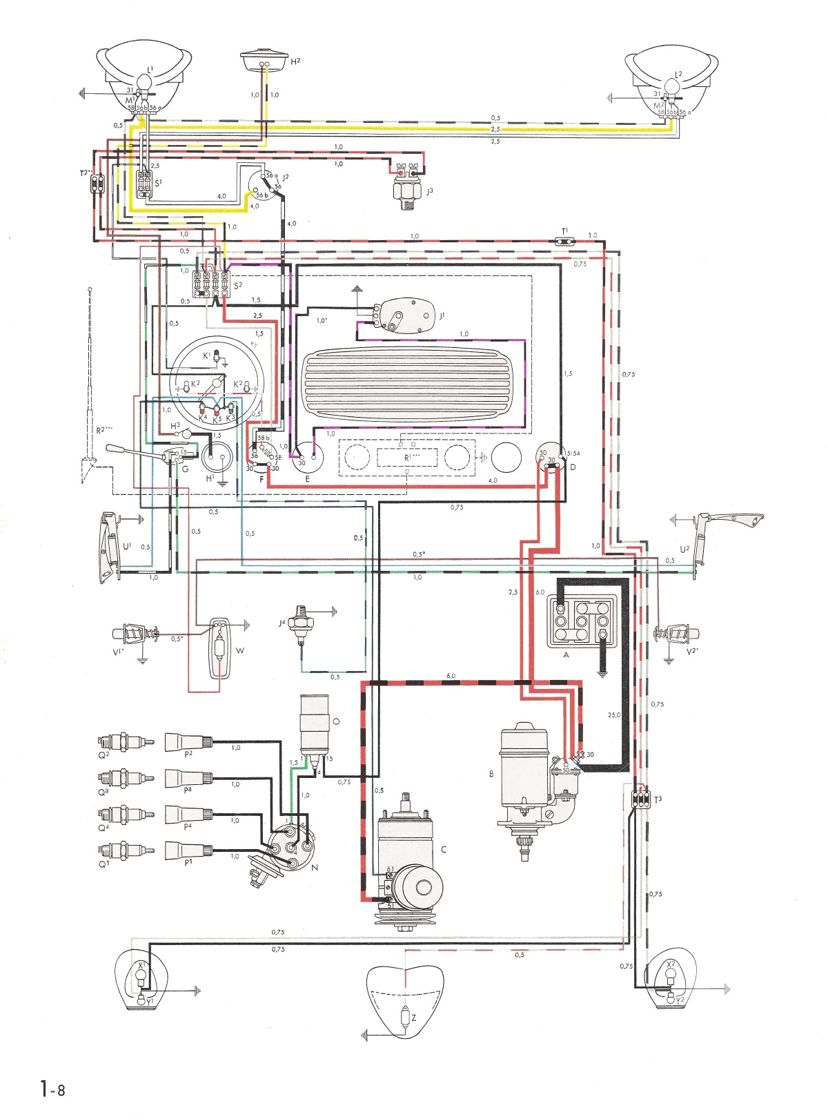 1973 Super Beetle Wiring Diagram Volkswagen Wiring Diagram 1973 Vw Beetle Wiring Diagrams Show