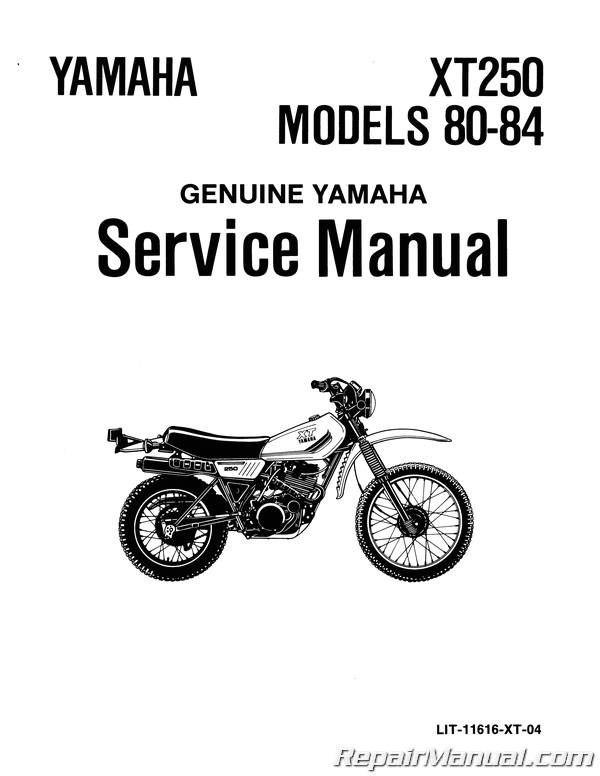1981 Yamaha Xt 250 Wiring Diagram 1980 1984 Yamaha Xt250 Motorcycle Service Manual 1981 Yamaha Xt 250 Wiring Diagram 1980 1984 Yamaha Xt250 Motorcycle Service Manual