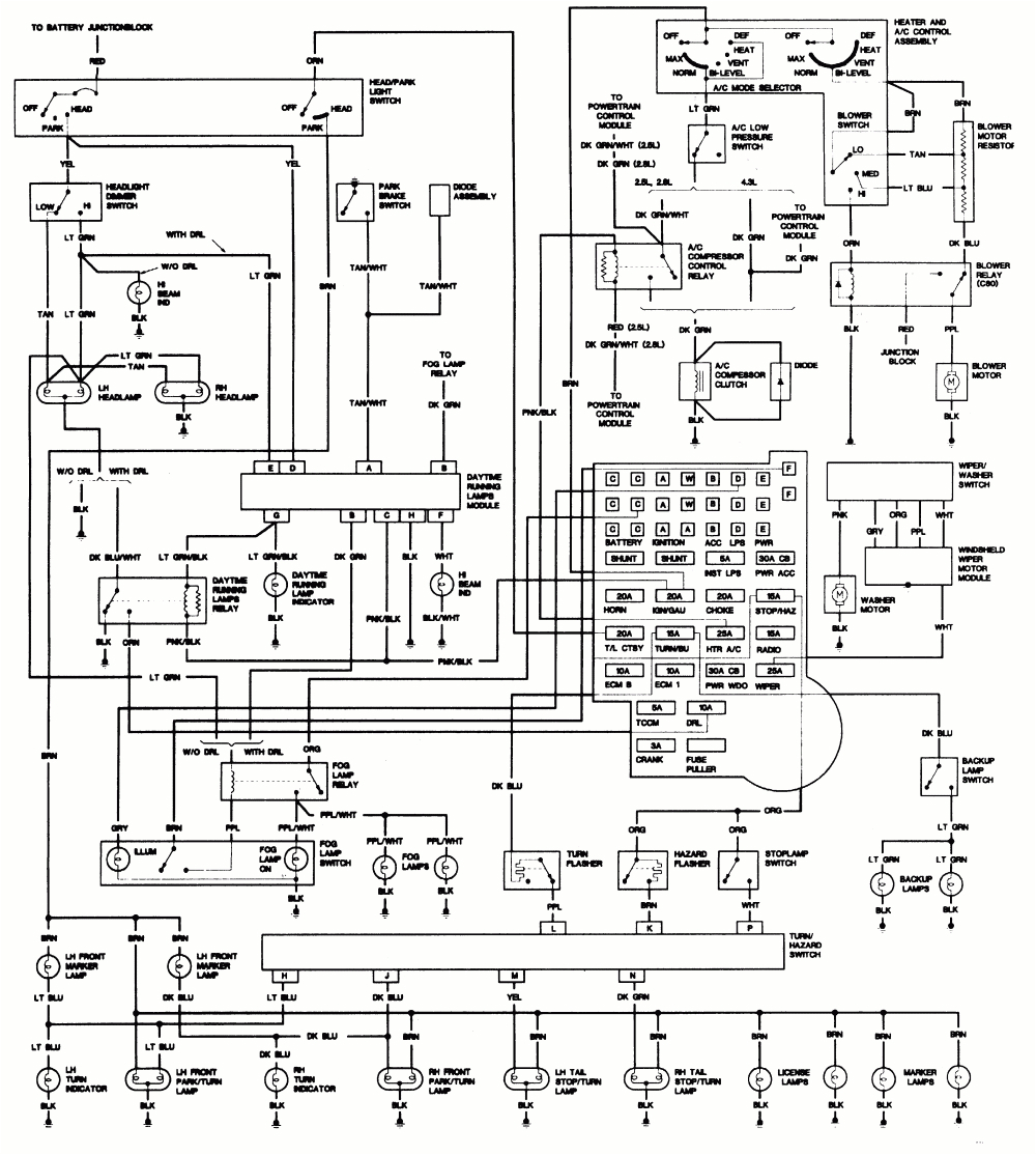 1992 Chevy S10 Wiring Diagram 88 S10 Wiring Diagram Wiring Diagram