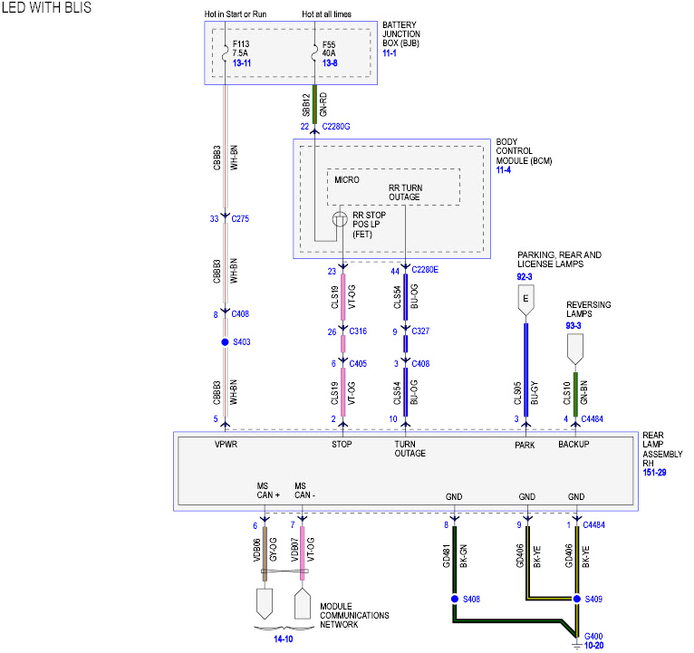 1994 ford F150 Tail Light Wiring Diagram ford F 250 Tail Light Wiring Diagram Wiring Diagrams