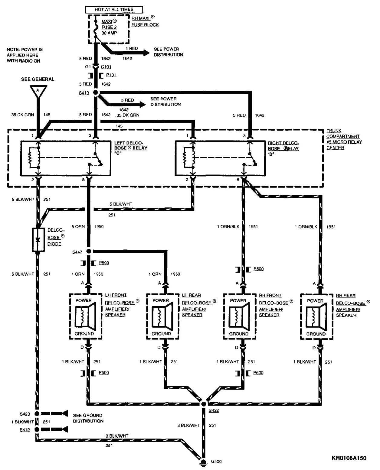 1995 Cadillac Deville Radio Wiring Diagram 1994 Cadillac Wiring Schematic Wiring Diagram Rules
