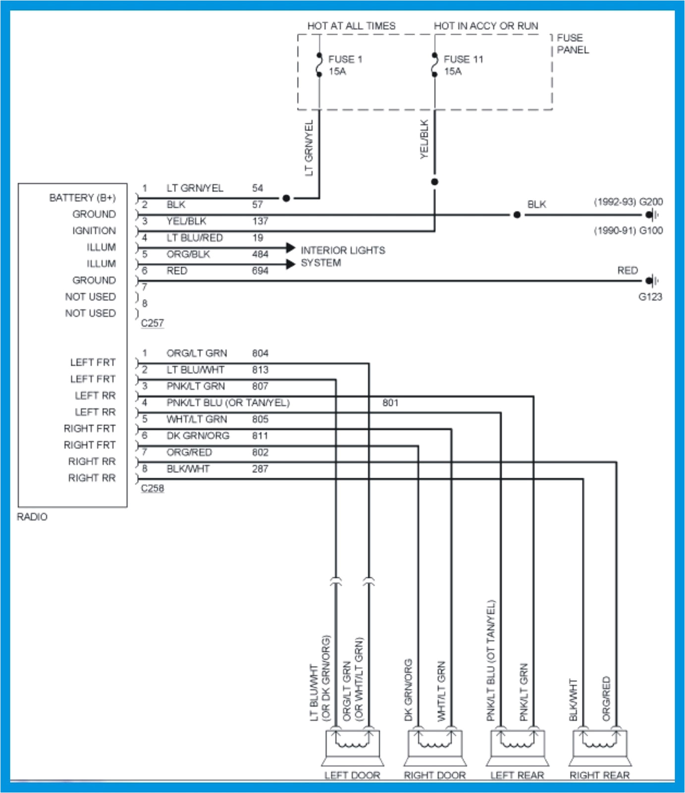 1995 ford F150 Radio Wiring Diagram 1993 F150 Xlt Radio Wiring Diagram Advance Wiring Diagram