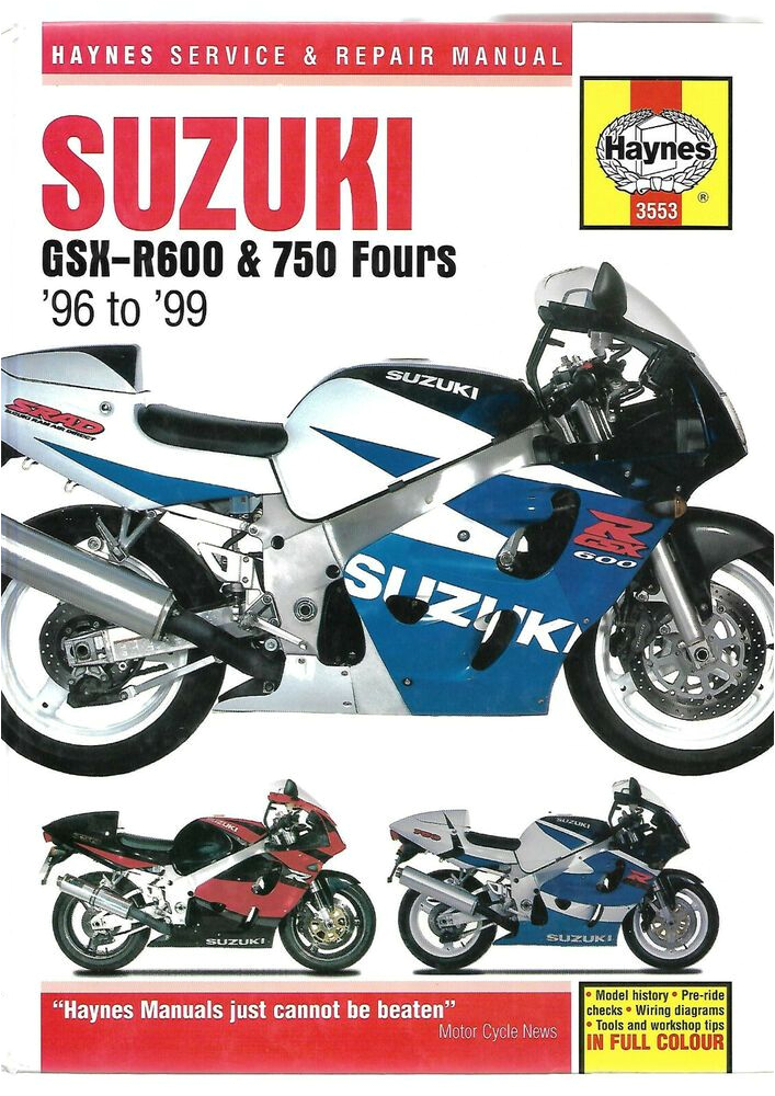 1998 Suzuki Gsxr 750 Wiring Diagram Haynes Suzuki Gsx R600 Gsx 750 Fours Service and Repair Manual