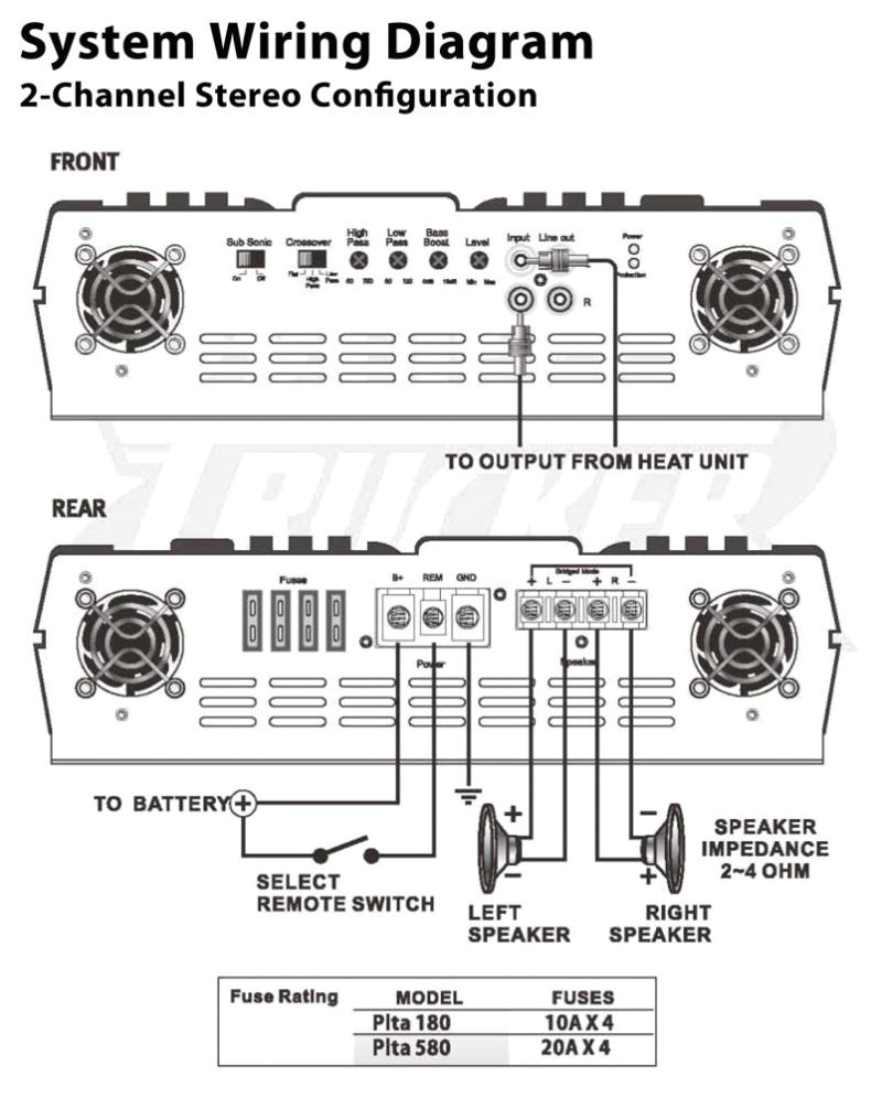 2 Channel Amp Wiring Diagram Wiring Diagram 5 Channel 13 Kicker Wiring Diagrams Bib