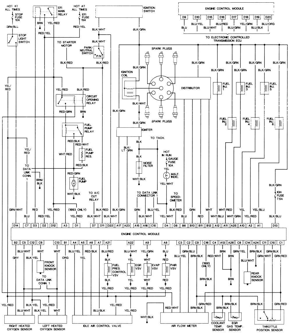 2000 4runner Wiring Diagram 94 toyota 4runner Engine Diagram Wiring Library