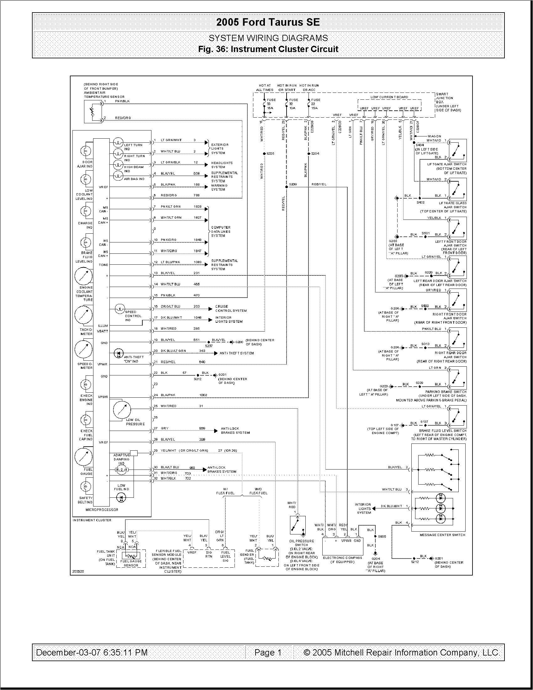 2002 ford Taurus Radio Wiring Diagram Taurus Wiring Diagram Wiring Diagram