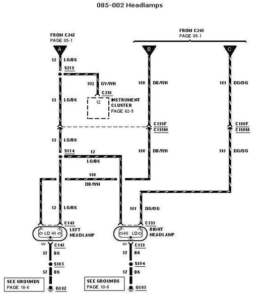 2006 F150 Headlight Wiring Diagram ford Headlight Wiring Diagram Data Wiring Diagram