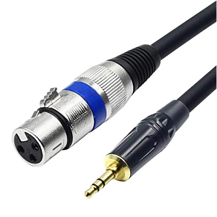 3.5 Mm Jack to Xlr Wiring Diagram Amazon Com Tisino Xlr to 3 5mm 1 8 Inch Stereo Microphone Cable
