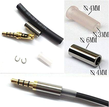 3.5mm Jack Wiring Diagram Amazon Com Gold 4 Pole 3 5mm Male Repair Headphone Jack Plug Metal