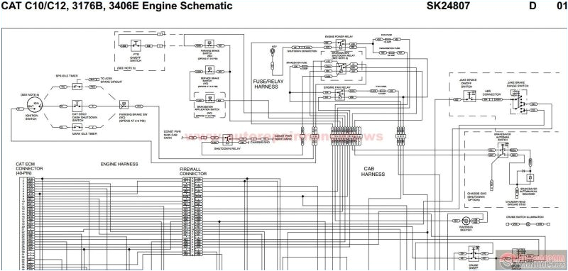 3406e 40 Pin Ecm Wiring Diagram 3406e 40 Pin Ecm Wiring Diagram Lovely Cat C15 Ecm Pin 47 Wiring