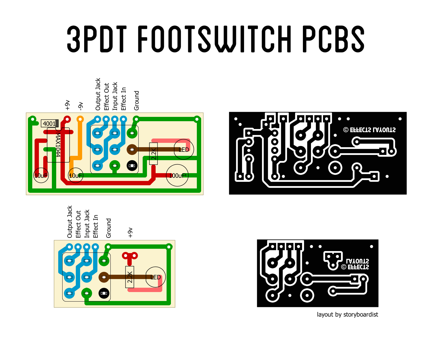 3pdt Relay Wiring Diagram Printed Circuit Board Layout for 3pdt bypass System with Max1044 3pdt Relay Wiring Diagram Printed Circuit Board Layout for 3pdt bypass System with Max1044