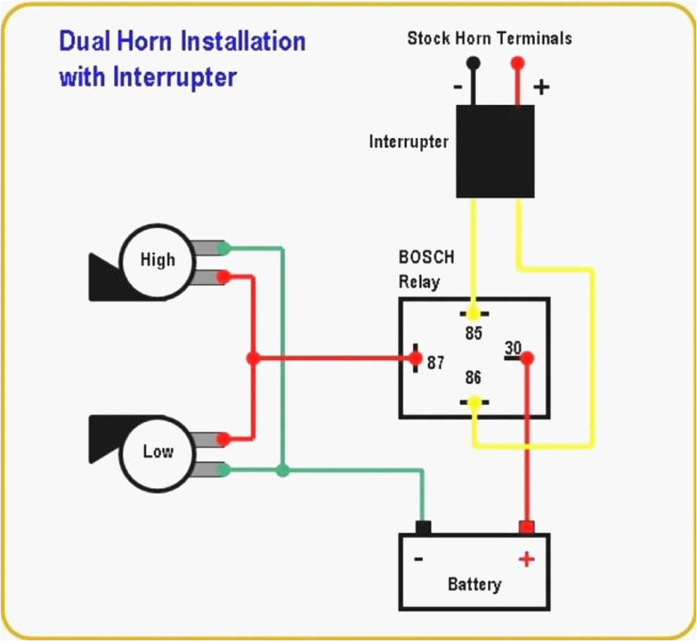 4 Pin Relay Wiring Diagram Horn Painless Wiring for Horn Relay Diagrams Wiring Diagram Datasource