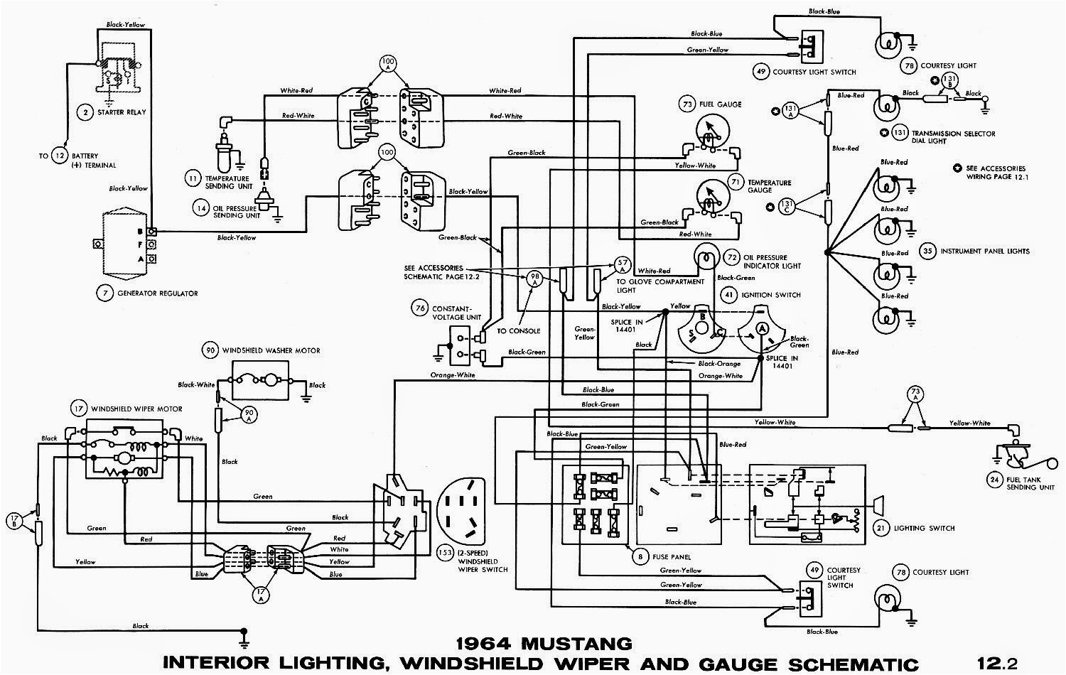 66 Mustang Wiring Diagram 1964 Mustang Fuse Diagram Wiring Diagram Blog