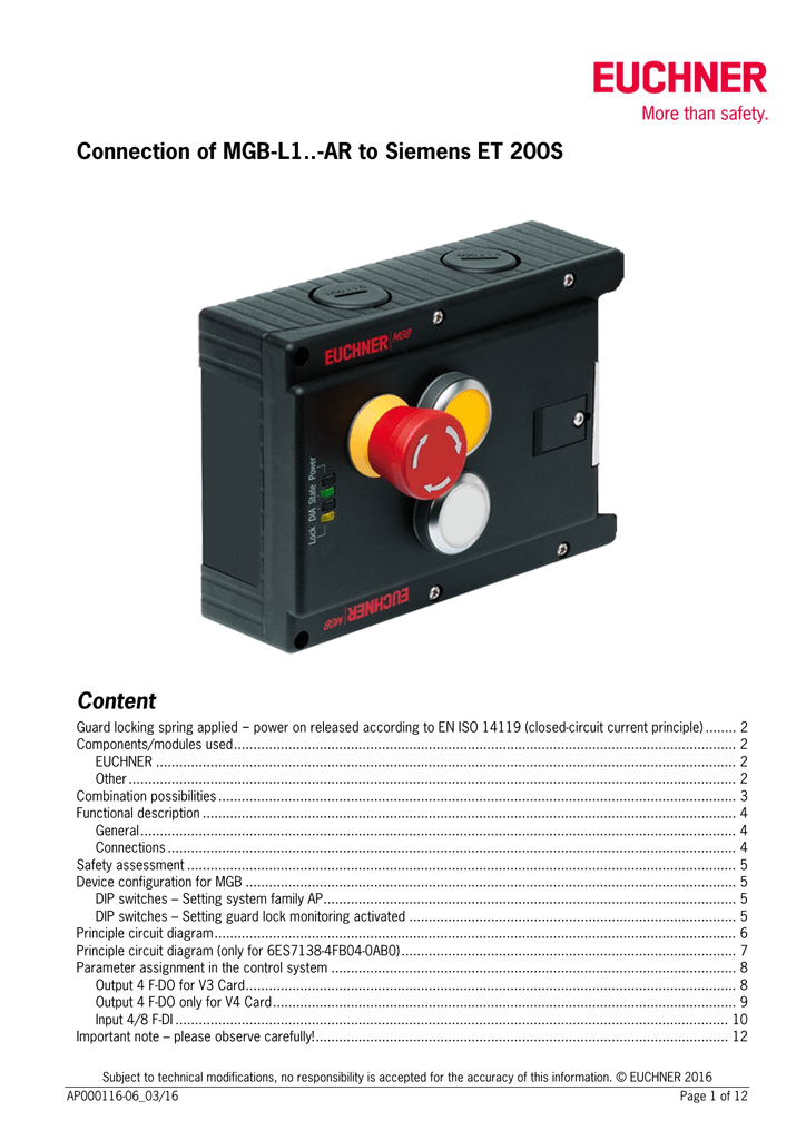 6es7138 4ca01 0aa0 Wiring Diagram Connection Of Mgb L1 Ar to Siemens Et 200s Content