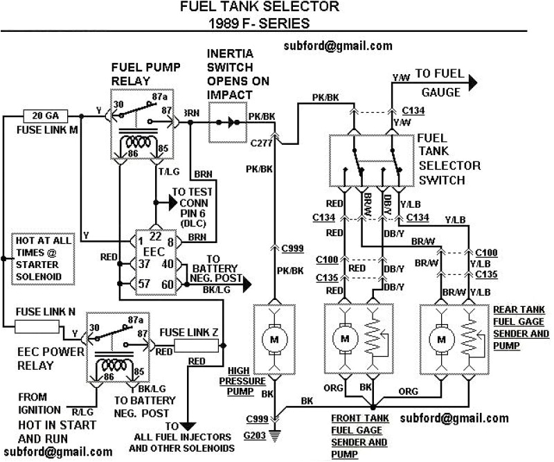 89 ford F150 Fuel Pump Wiring Diagram 1989 ford F 150 Fuel System Diagram 2 Tanks Wiring Diagram Expert