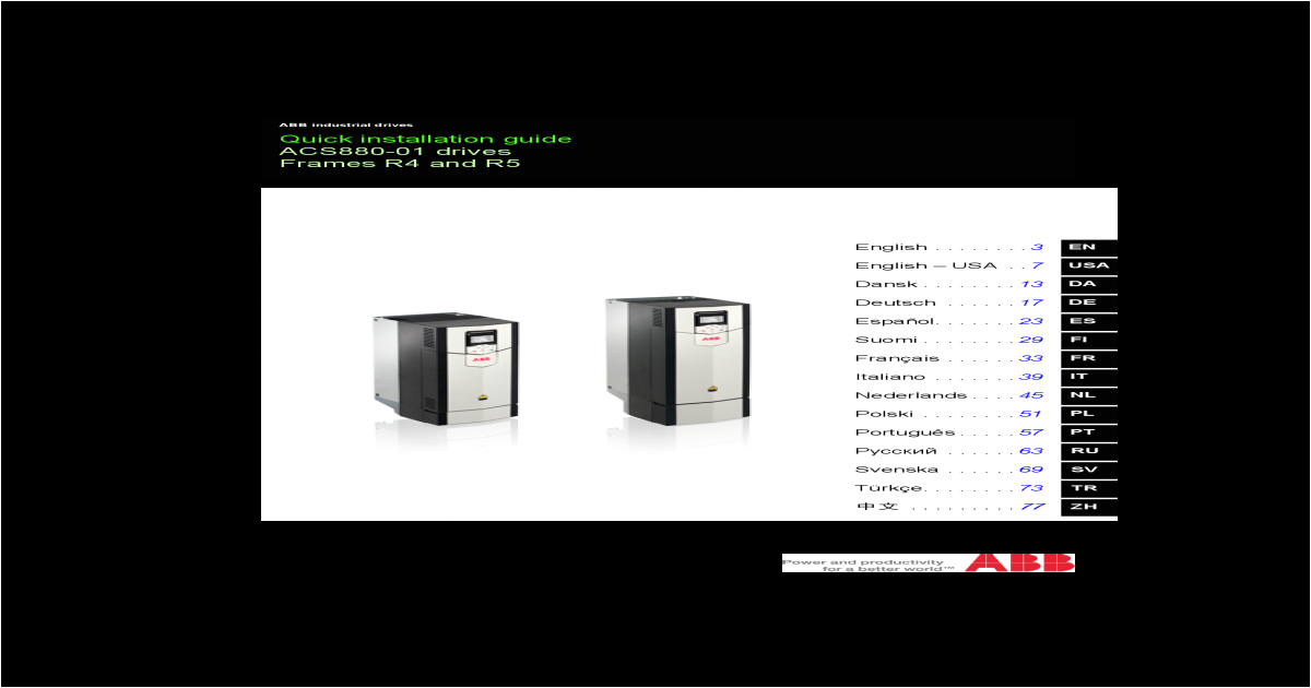 Acs880 Wiring Diagram Abb Industrial Drives Quick Installation Guide Acs880 01 Acs880 Wiring Diagram Abb Industrial Drives Quick Installation Guide Acs880 01
