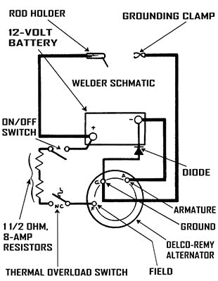 Alternator Welder Wiring Diagram Build A Portable Dc Arc Welder for 20 In 2019 tools Arc Welders