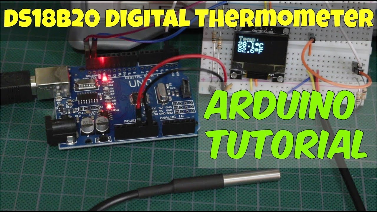 Arduino Ds18b20 Wiring Diagram Ds18b20 Digital Temperature Sensor Arduino Tutorial Youtube