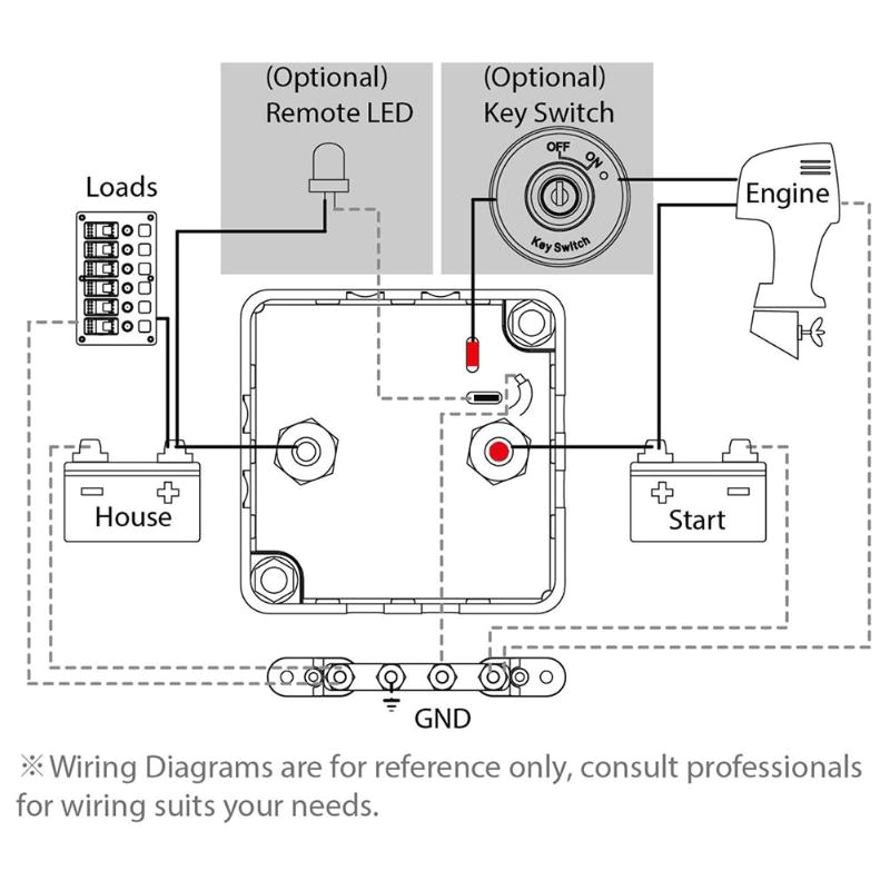 Bep Battery Switch Wiring Diagram Bep Dvsr Dc 12v 140a Max Digital Voltage Sensing Relay Marine Boat