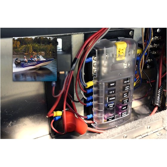 Blue Sea Systems Wiring Diagram Blue Sea Systems St Blade Fuse Block 12 Circuits with Negative Bus