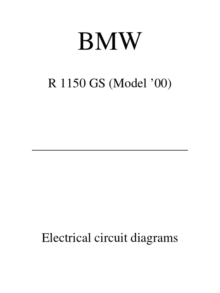 Bmw R1150gs Wiring Diagram R 1150 Gs Model 00