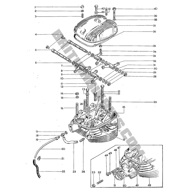 Bsa A65 Wiring Diagram Plate 01 Cylinder Head Rockers Bsa A65 1971 Bsa A65 Wiring Diagram Plate 01 Cylinder Head Rockers Bsa A65 1971