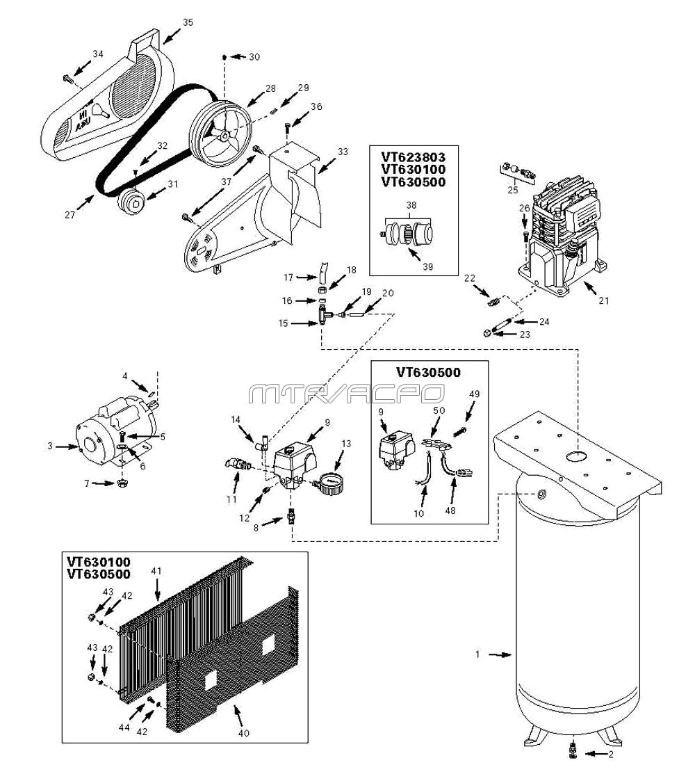 Campbell Hausfeld Air Compressor Wiring Diagram Campbell Hausfeld Vt619503aj Vt627503aj Air Compressor Parts