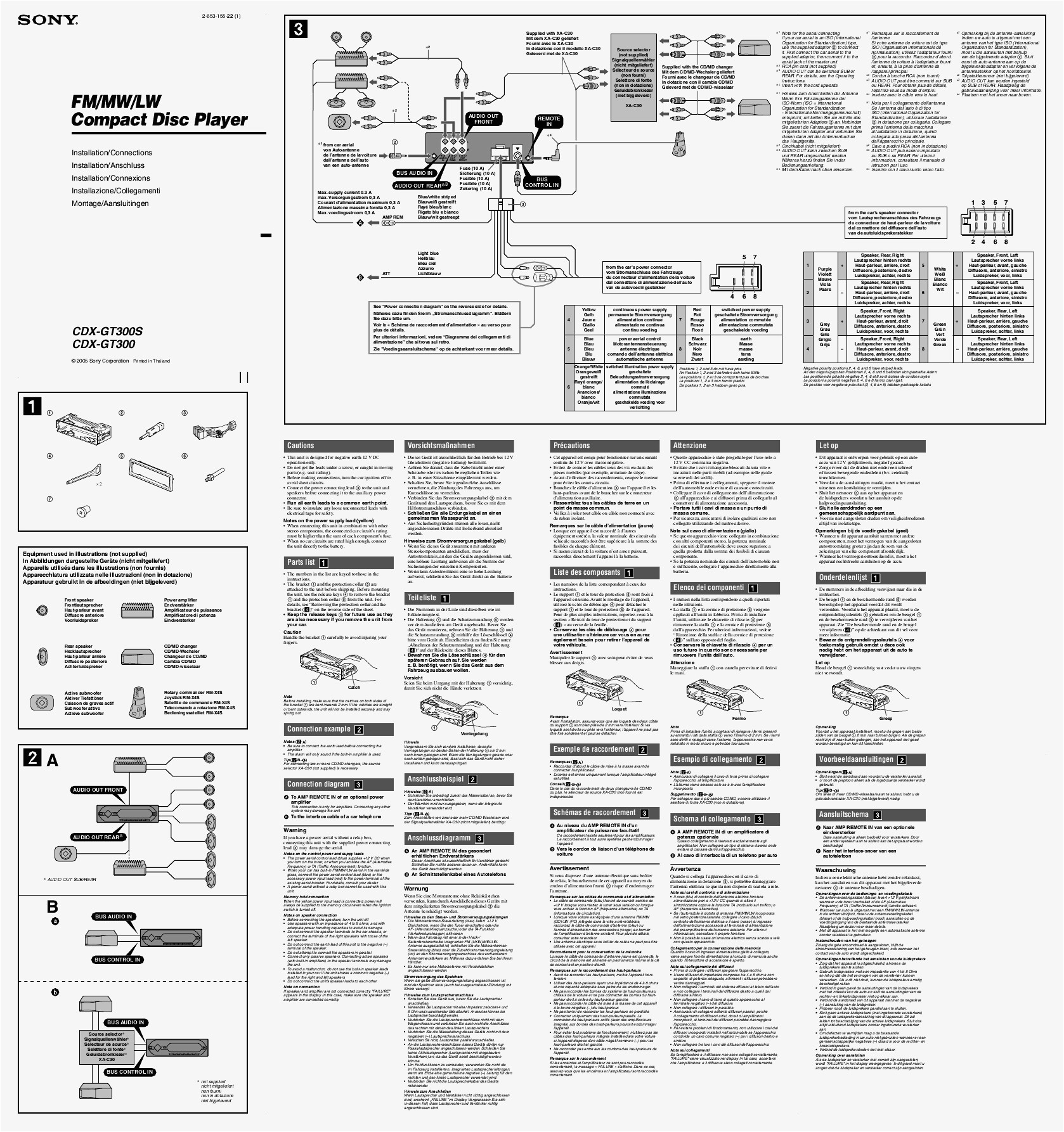 Cdx Gt340 Wiring Diagram sony M 610 Wiring Harness Diagram Wiring Diagram Mega