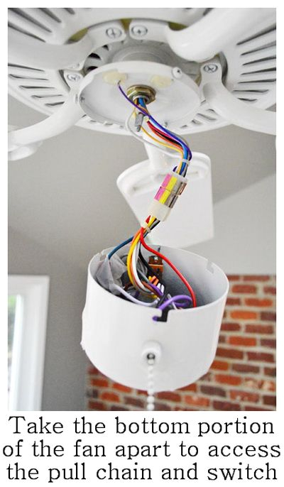 Ceiling Fan Pull Chain Switch Wiring Diagram How to Fix A Ceiling Fan Light Switch Pull Chain Diy Tips Tricks