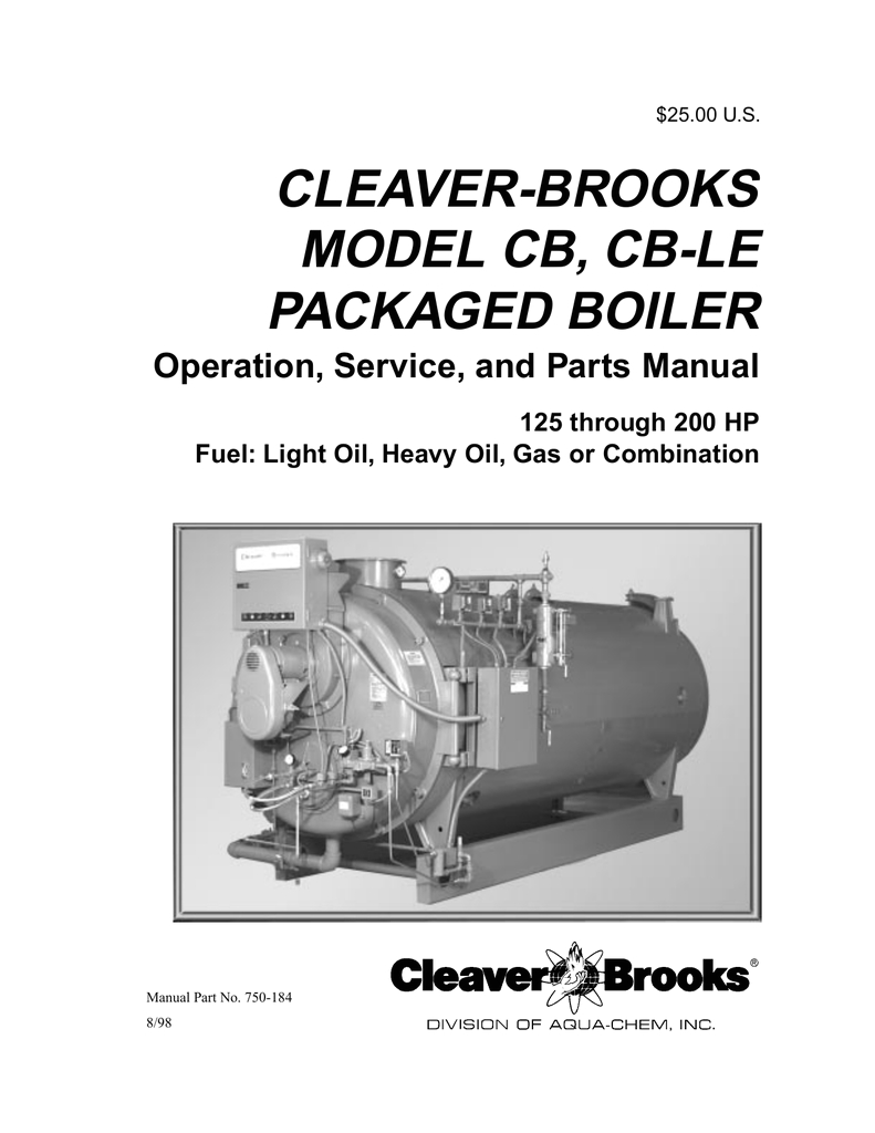 Cleaver Brooks Boiler Wiring Diagram Cb Cble 125 200 Hp Operation and Maintenance Manual Archive