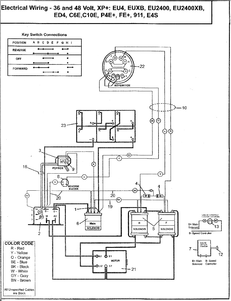 Club Car Wiring Diagram 48 Volt solenoid Wiring Diagram Wiring Diagram Centre
