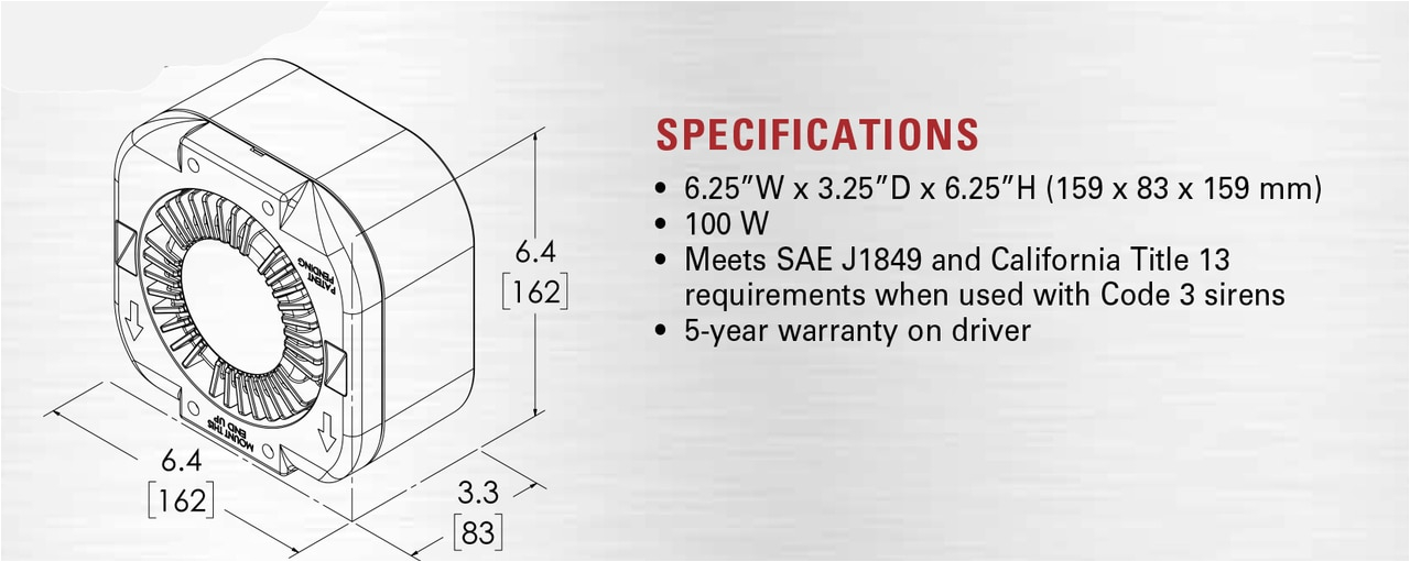 Code 3 Siren Wiring Diagram Code 3 C3100 100 Watt Speaker Fleet Safety Code 3 Siren Wiring Diagram Code 3 C3100 100 Watt Speaker Fleet Safety