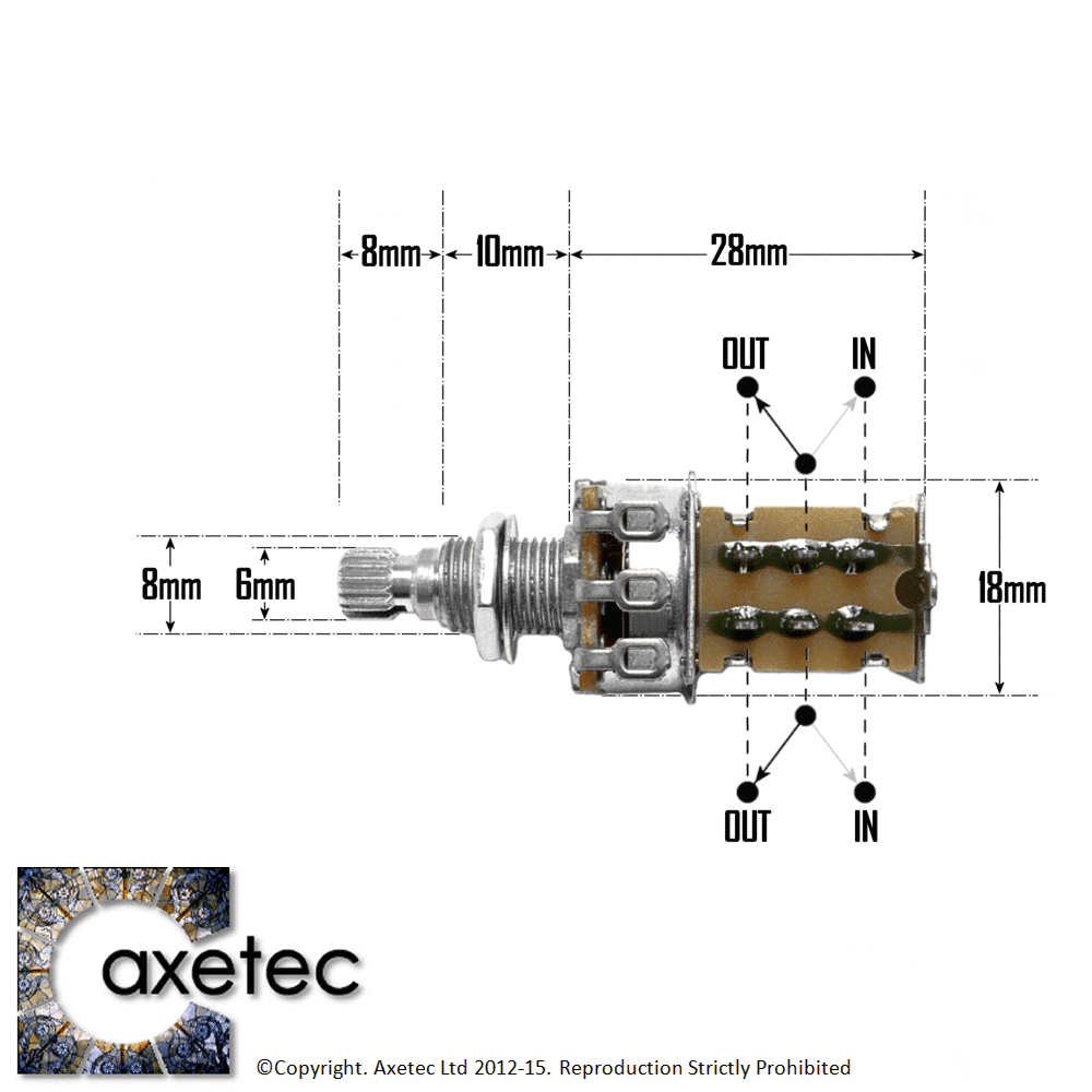 Coil Tap Wiring Diagram Push Pull Guitar Parts From Axetec Switched Volume tone Pots