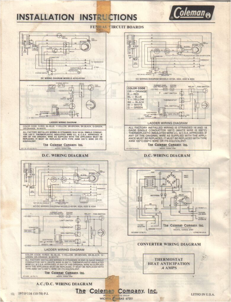 Coleman Presidential 2 Wiring Diagram Rv Furnace Wire Diagram Wiring Diagram Centre Coleman Presidential 2 Wiring Diagram Rv Furnace Wire Diagram Wiring Diagram Centre