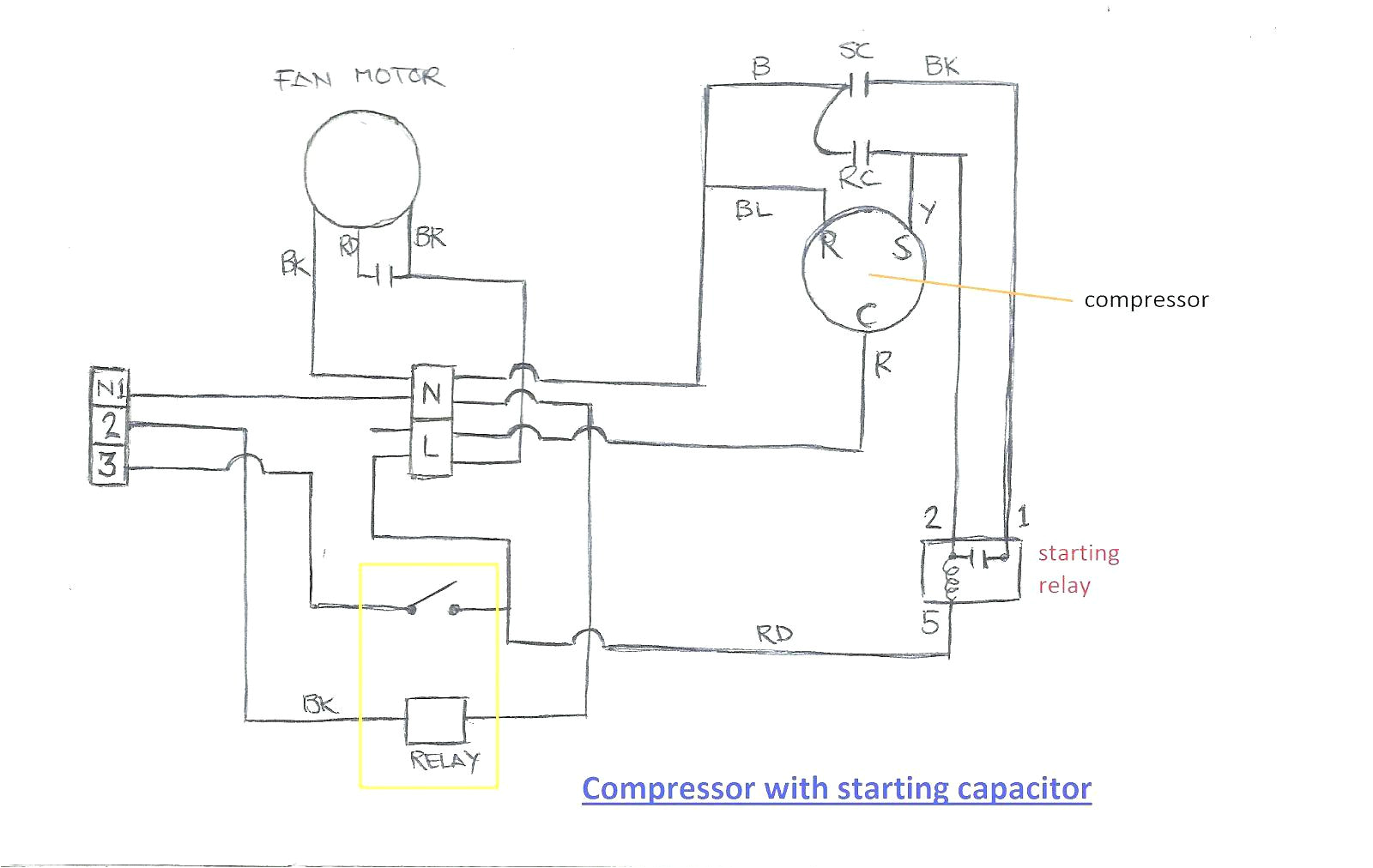 Compressor Wiring Diagram Single Phase Refrigeration Wiring Diagrams Starter Box Wiring Diagram Fascinating
