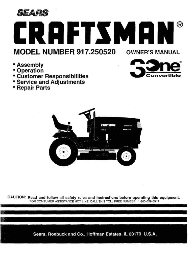 Craftsman Gt6000 Wiring Diagram Craftsman Model Number 917 250520 Owners Manual Tractor Plough Craftsman Gt6000 Wiring Diagram Craftsman Model Number 917 250520 Owners Manual Tractor Plough