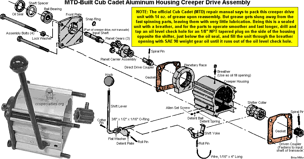 Cub Cadet 1863 Wiring Diagram Modifying the Cub Cadet Transaxle for Heavy Duty Use and or Cub Cadet 1863 Wiring Diagram Modifying the Cub Cadet Transaxle for Heavy Duty Use and or