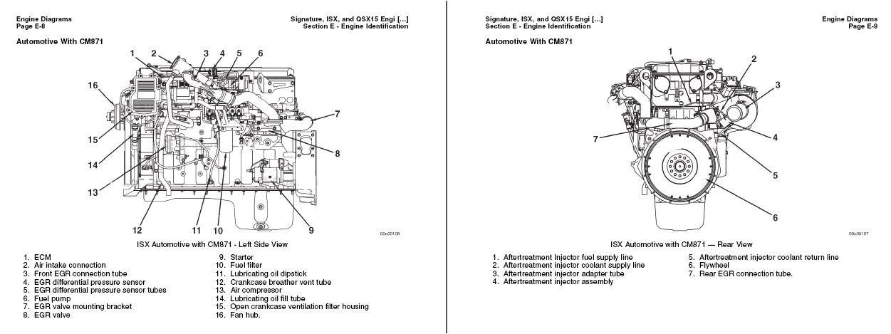 Cummins isx Egr Wiring Diagram Cummins Signature isx Qsx15 Cm 870 Shop Service Manual Repair