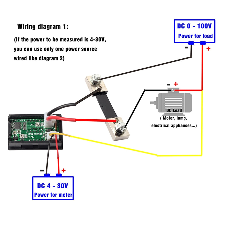 Dc Ammeter Shunt Wiring Diagram 0 28 Dual Display Digital Voltmeter Ammeter Amp Volt Meter Current