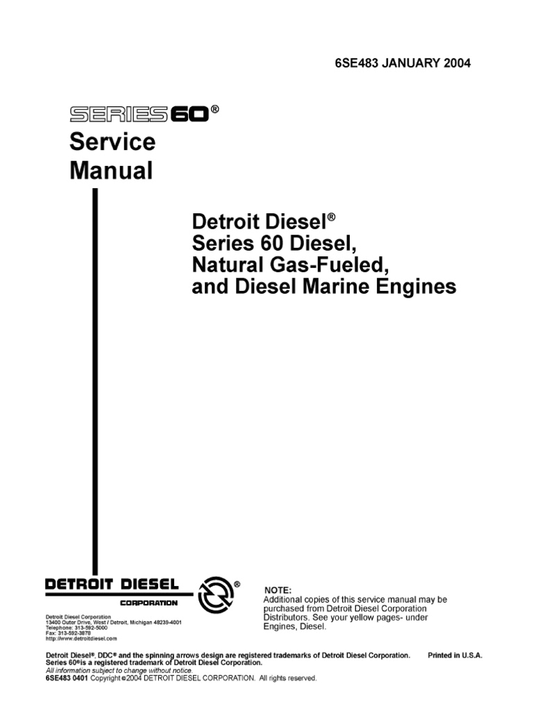 Detroit Diesel Series 60 Ecm Wiring Diagram Series 60 Service Manual Internal Combustion Engine Diesel Engine