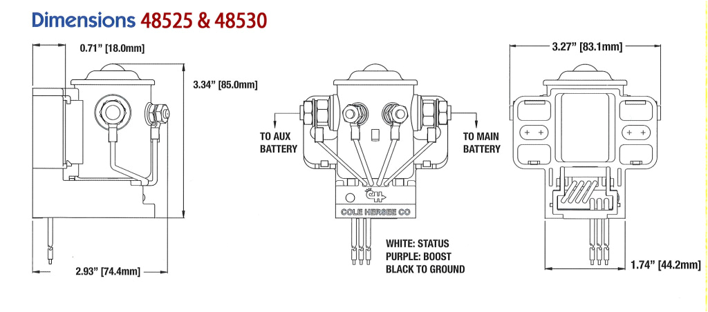 Diode isolator Wiring Diagram 16v Dc Cole Hersee Smart Battery isolator 200a Bulk Pkg 48530