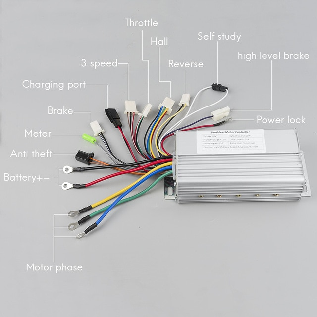 Electric Bicycle Controller Wiring Diagram Yk89s 36v 48v 500w 26a Brushless Dc Motor Controller Electric Bike Electric Bicycle Controller Wiring Diagram Yk89s 36v 48v 500w 26a Brushless Dc Motor Controller Electric Bike