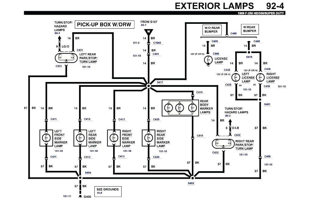 F250 Tail Light Wiring Diagram 2000 ford F 250 Tail Light Wiring Diagram Wiring Diagram Show