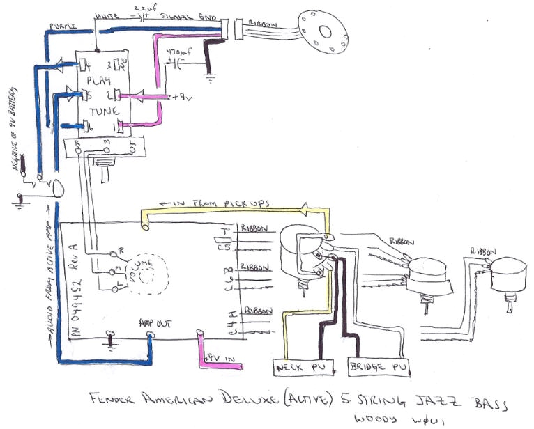 Fender Squier Jazz Bass Wiring Diagram Jazz B Wiring Schematic Wiring Diagram