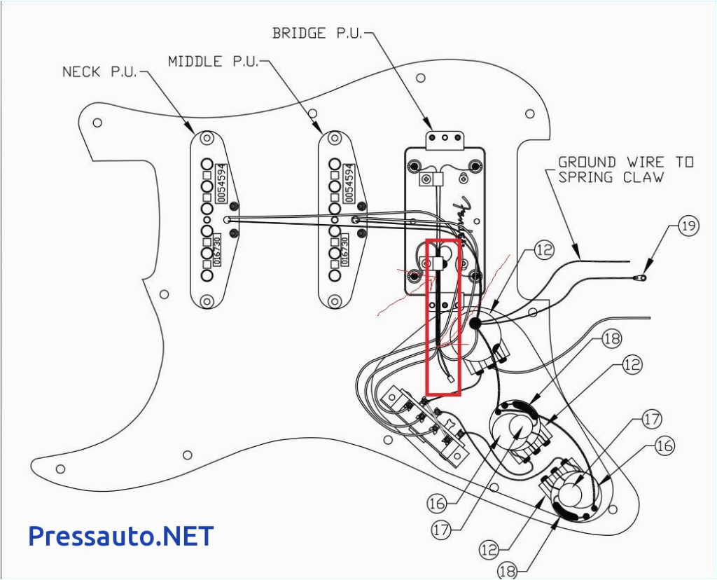 Fender Stratocaster Wiring Diagrams Standard Fender Strat Wiring Diagram Wiring Diagram Review