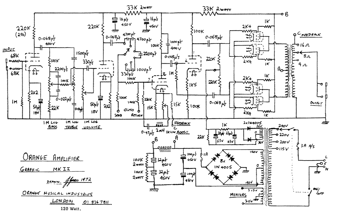 Guitar Amp Wiring Diagram orange Schematics Guitar Amp Wiring Diagram orange Schematics