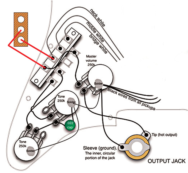 Guitar Input Jack Wiring Diagram Replacing the Output Jack On An Electric Guitar Proaudioland