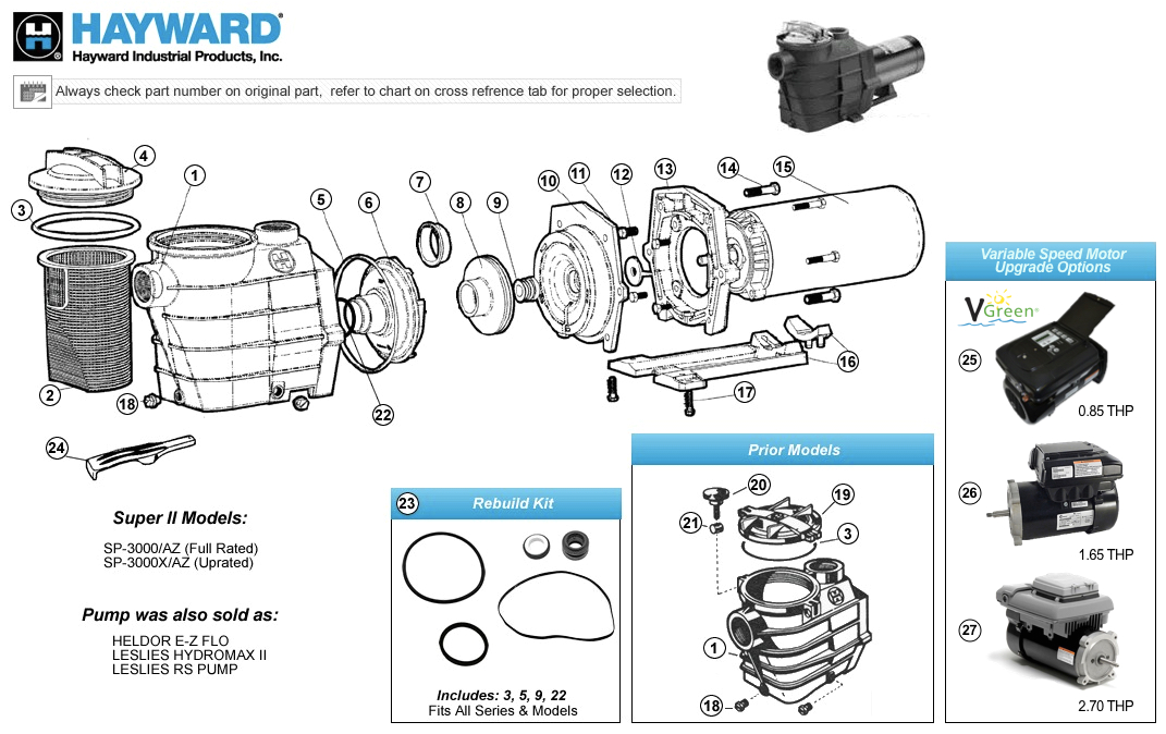 Hayward Pool Pump Motor Wiring Diagram Hayward Super Ii Pump Parts Hayward Pump Parts Diagram