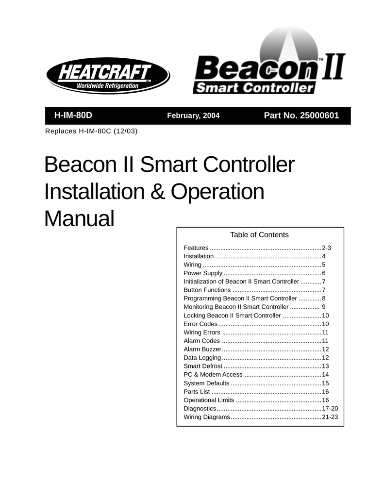 Heatcraft Refrigeration Wiring Diagrams Heatcraft Refrigeration Products 25000601 User S Manual Manualzz Com