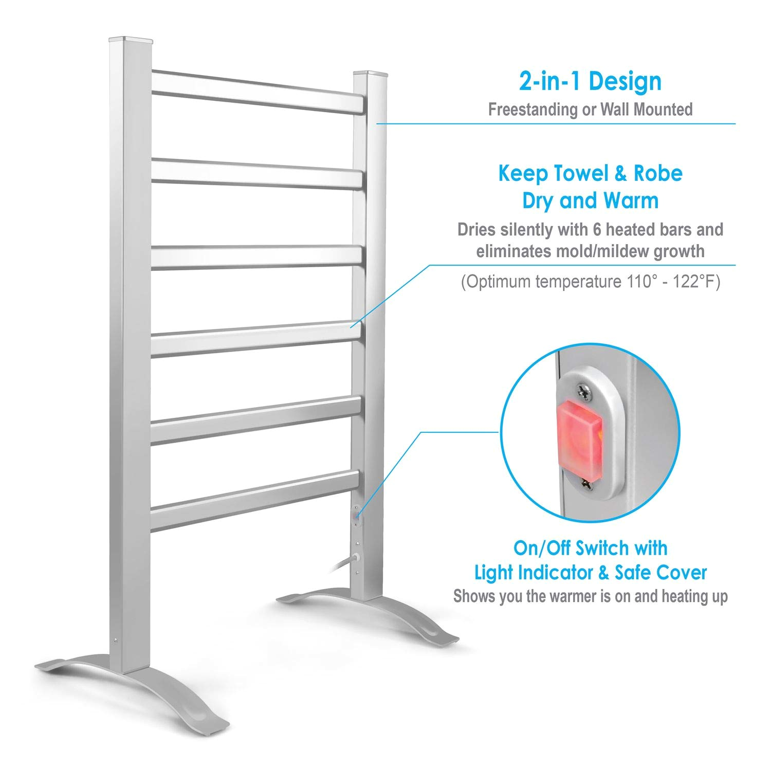 Heated towel Rail Wiring Diagram Amazon Com Innoka 2 In 1 Freestanding Wall Mounted Heated towel Heated towel Rail Wiring Diagram Amazon Com Innoka 2 In 1 Freestanding Wall Mounted Heated towel